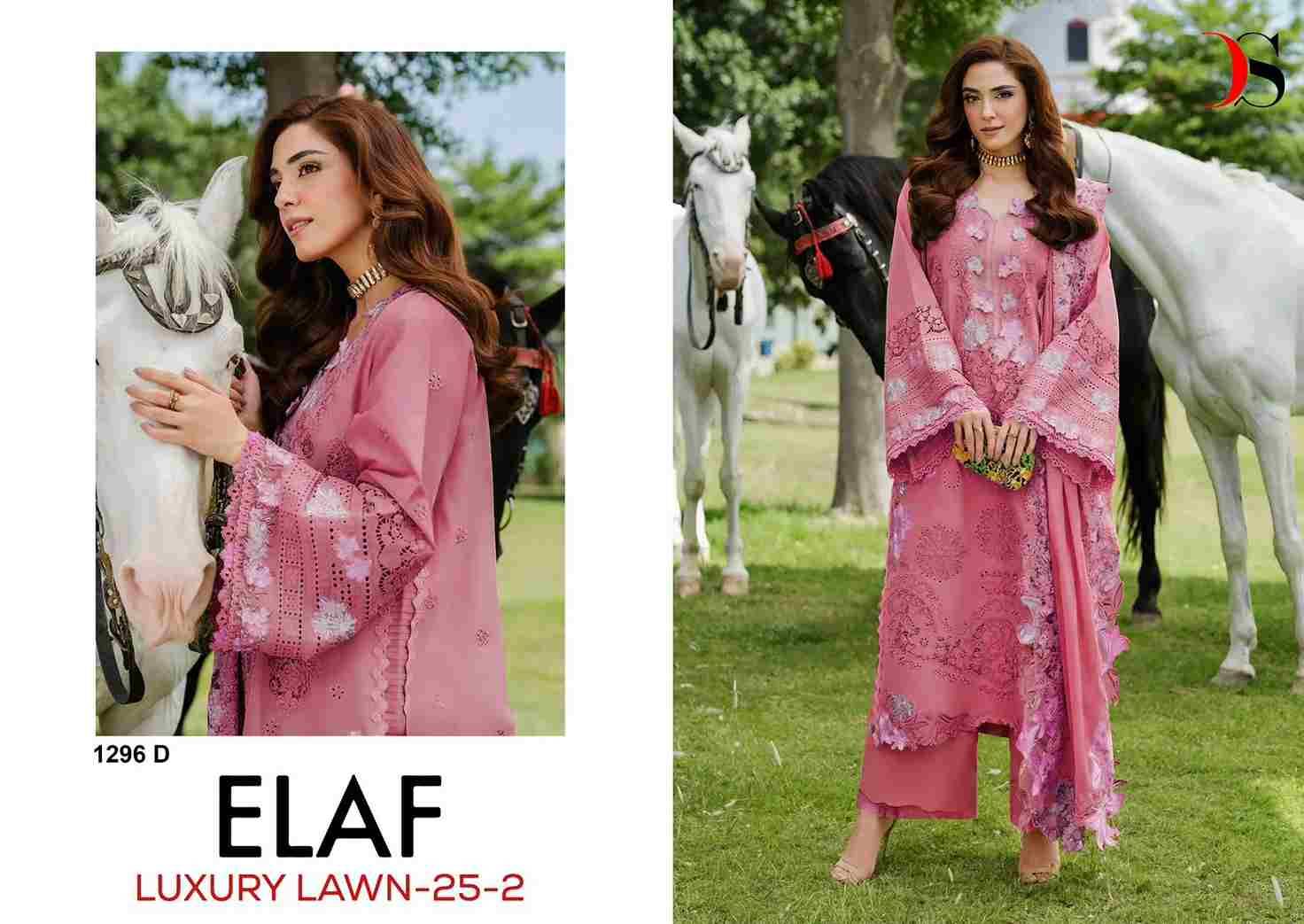 Elaf 1296 Colours By Deepsy Suits 1296-A To 1296-D Series Designer Pakistani Suits Beautiful Fancy Stylish Colorful Party Wear & Occasional Wear Pure Cotton Dresses At Wholesale Price