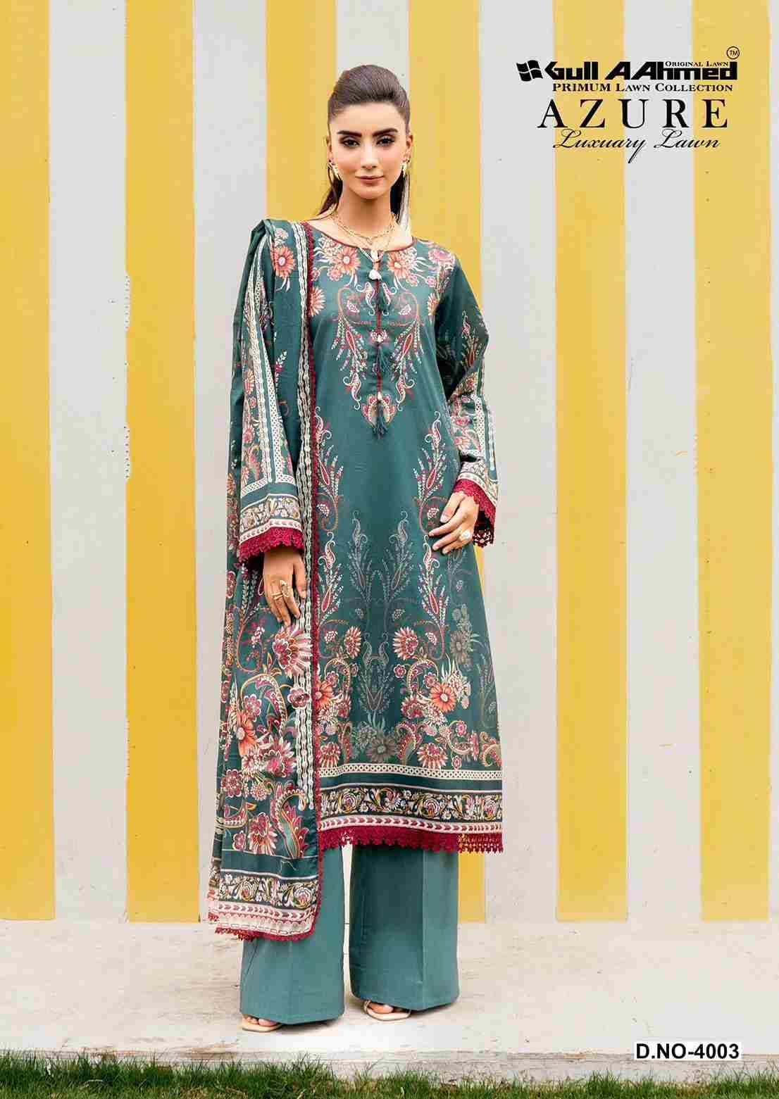 Azure Vol-4 By Gull Aahmed 4001 To 4006 Series Beautiful Festive Suits Stylish Fancy Colorful Casual Wear & Ethnic Wear Pure Cambric Print Dresses At Wholesale Price