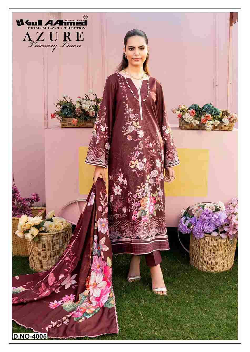 Azure Vol-4 By Gull Aahmed 4001 To 4006 Series Beautiful Festive Suits Stylish Fancy Colorful Casual Wear & Ethnic Wear Pure Cambric Print Dresses At Wholesale Price