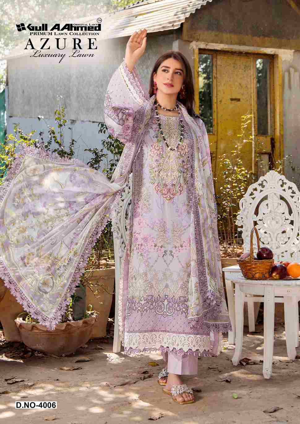 Azure Vol-4 By Gull Aahmed 4001 To 4006 Series Beautiful Festive Suits Stylish Fancy Colorful Casual Wear & Ethnic Wear Pure Cambric Print Dresses At Wholesale Price