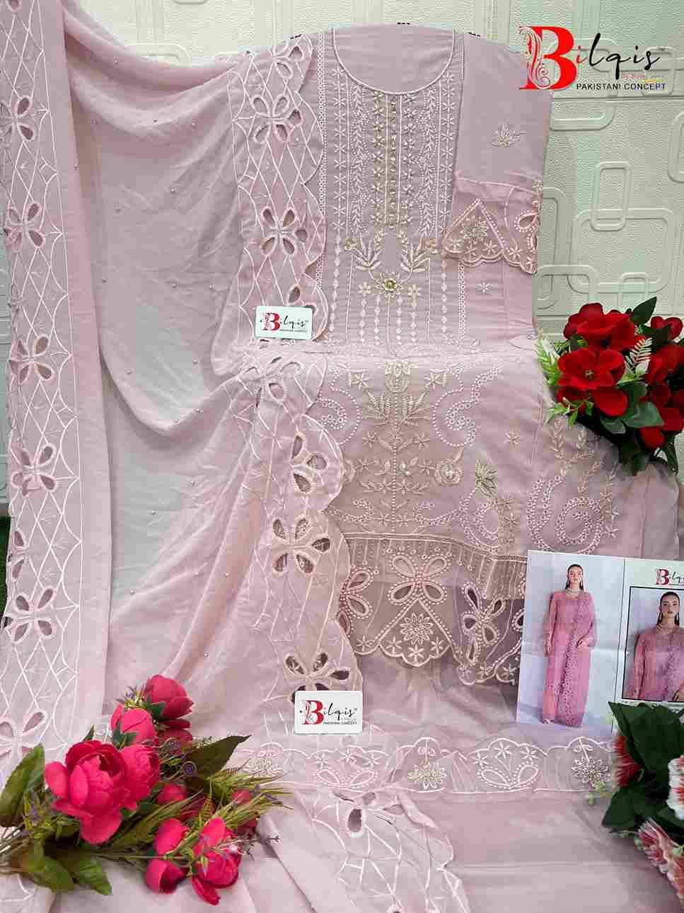 Bilqis 216 Colours By Bilqis 216-A To 216-D Series Beautiful Pakistani Suits Stylish Fancy Colorful Party Wear & Occasional Wear Faux Georgette Embroidery Dresses At Wholesale Price