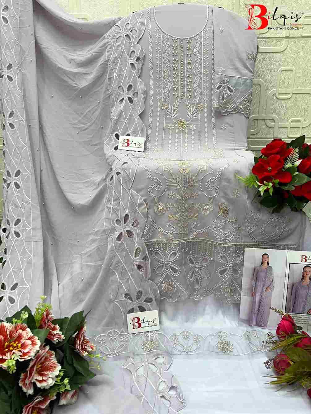 Bilqis 216 Colours By Bilqis 216-A To 216-D Series Beautiful Pakistani Suits Stylish Fancy Colorful Party Wear & Occasional Wear Faux Georgette Embroidery Dresses At Wholesale Price