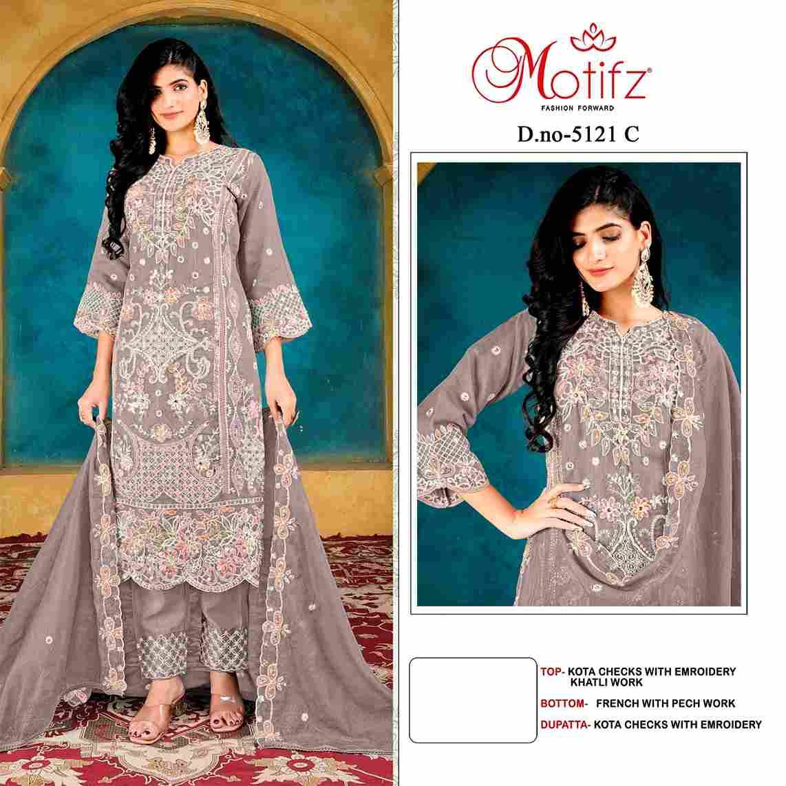 Motifz Hit Design 5121 Colours By Motifz 5121-A To 5121-D Series Beautiful Pakistani Suits Colorful Stylish Fancy Casual Wear & Ethnic Wear Kota Checks Prints Dresses At Wholesale Price
