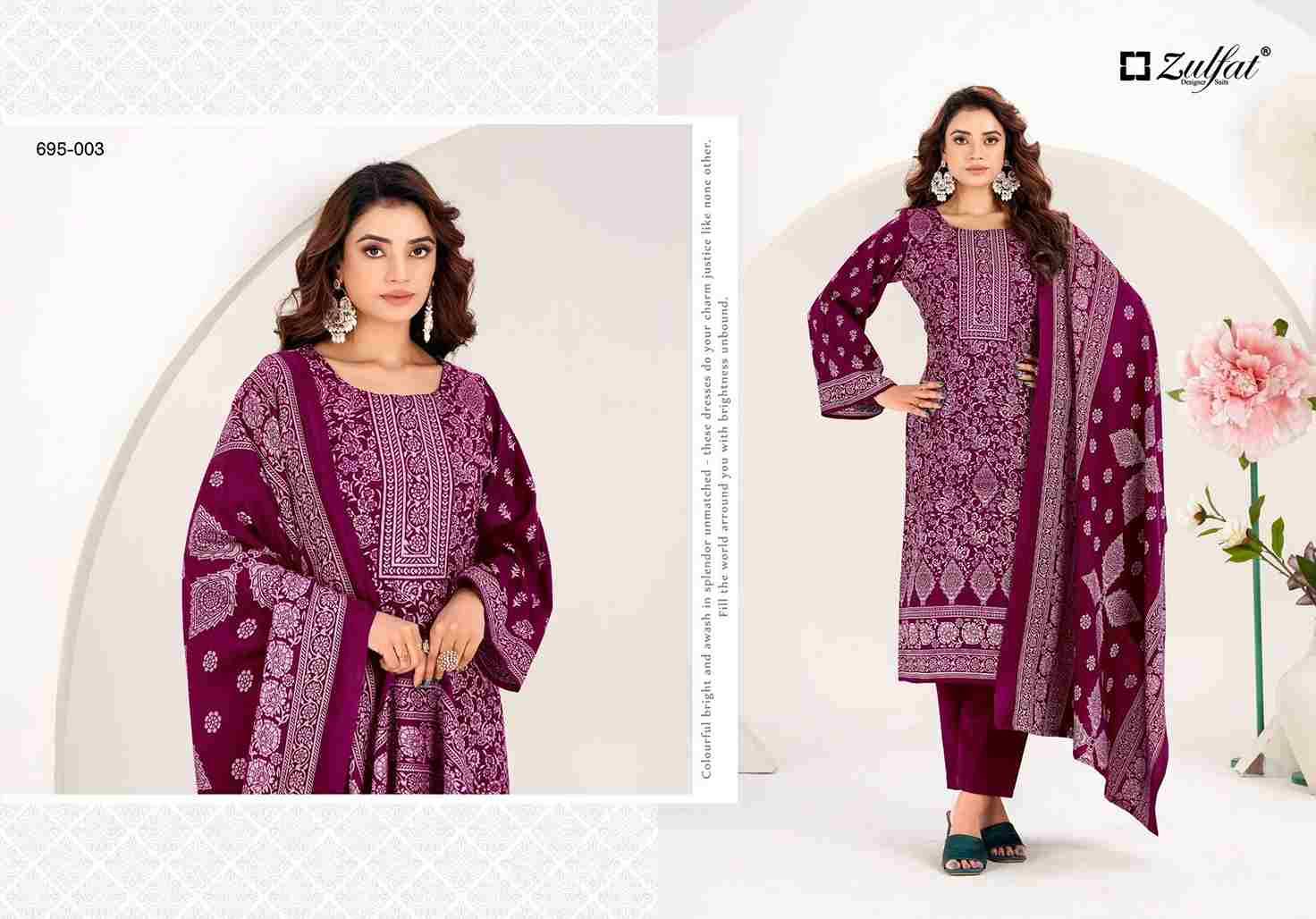 Sufi By Zulfat 695-001 To 695-004 Series Beautiful Festive Suits Stylish Fancy Colorful Casual Wear & Ethnic Wear Pure Pashmina Dresses At Wholesale Price