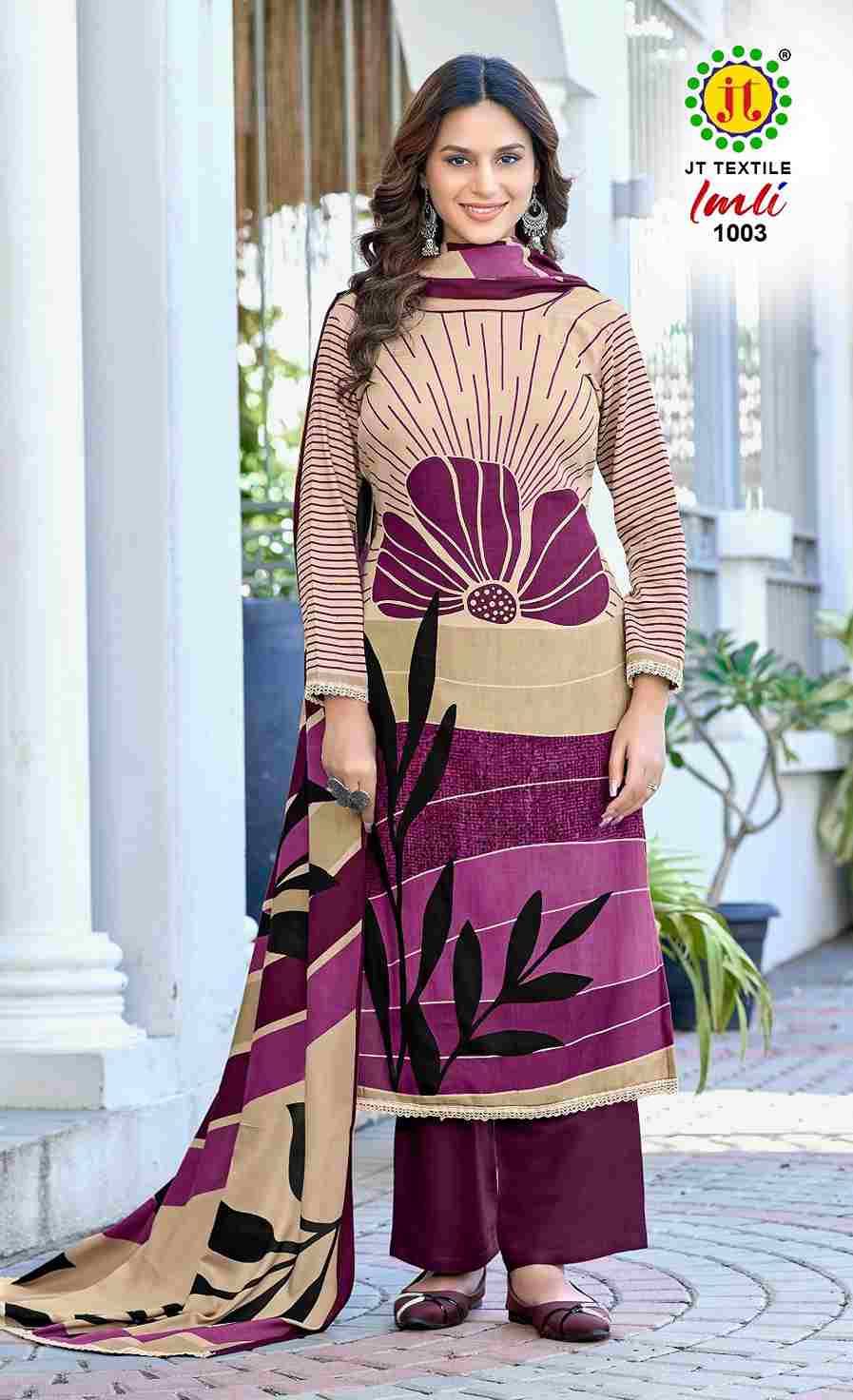 Imli By JT 1001 To 1005 Series Beautiful Festive Suits Colorful Stylish Fancy Casual Wear & Ethnic Wear Rayon Dresses At Wholesale Price