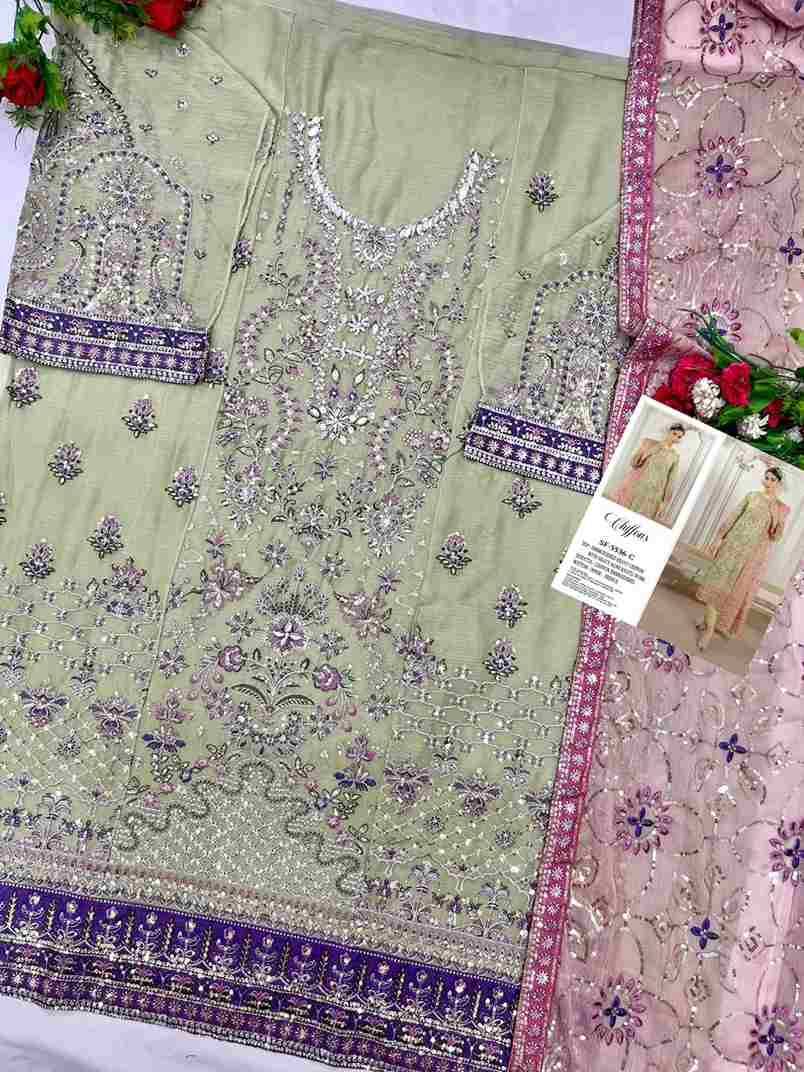 Shree Fabs Hit Design SF-5536 Colours By Shree Fabs SF-5536-A To SF-5536-D Series Beautiful Stylish Pakistani Suits Fancy Colorful Casual Wear & Ethnic Wear & Ready To Wear Chiffon Embroidery Dresses At Wholesale Price