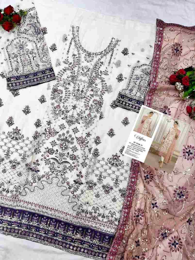 Shree Fabs Hit Design SF-5536 Colours By Shree Fabs SF-5536-A To SF-5536-D Series Beautiful Stylish Pakistani Suits Fancy Colorful Casual Wear & Ethnic Wear & Ready To Wear Chiffon Embroidery Dresses At Wholesale Price