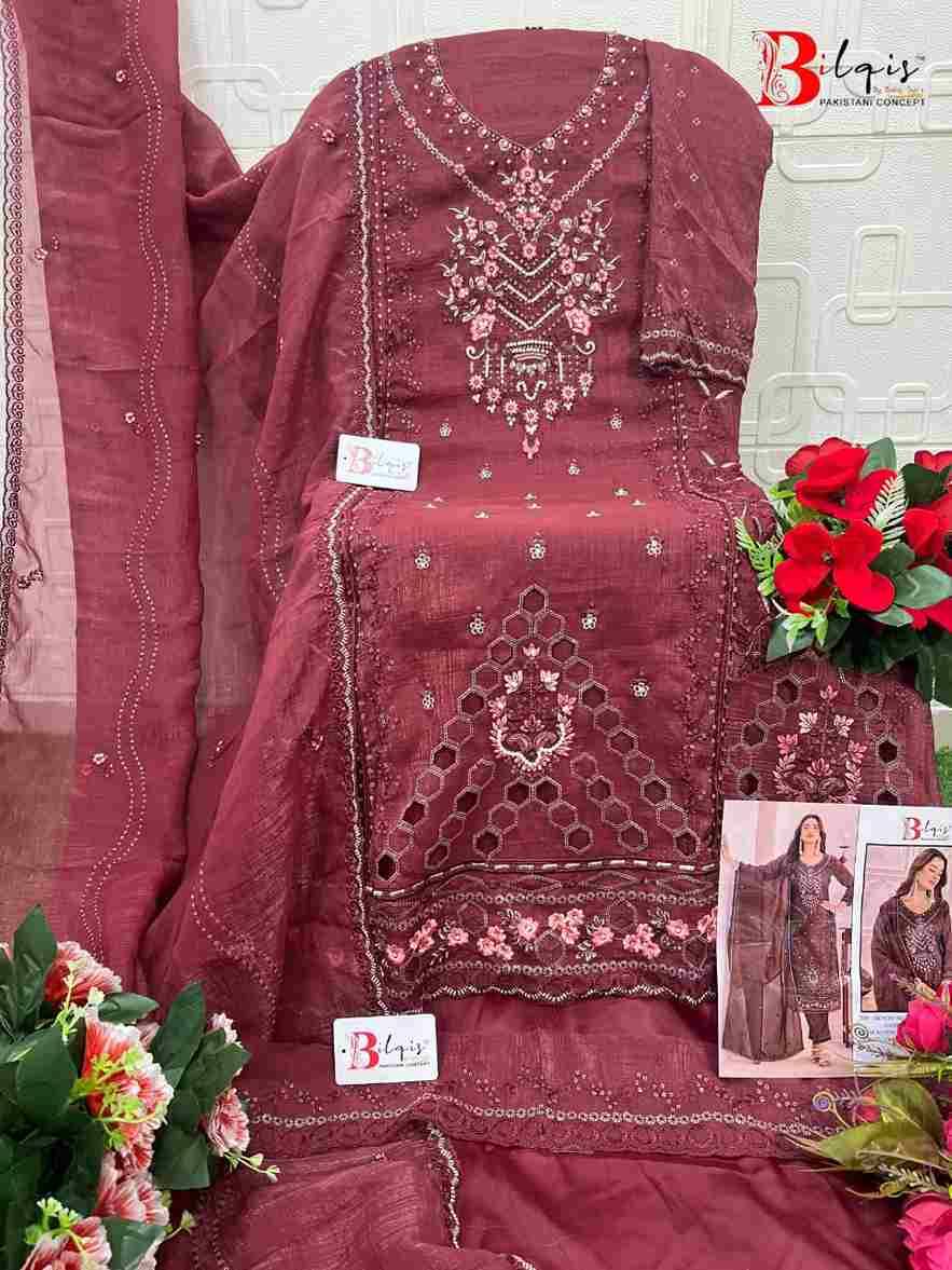 Bilqis 218 Colours By Bilqis 218-A To 218-D Series Beautiful Pakistani Suits Stylish Fancy Colorful Party Wear & Occasional Wear Crunchy Embroidery Dresses At Wholesale Price