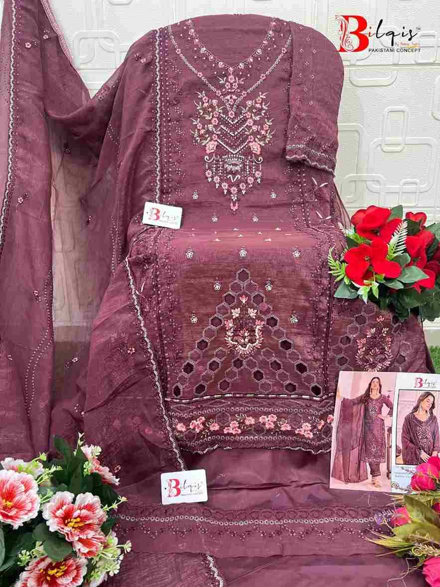 Bilqis 218 Colours By Bilqis 218-A To 218-D Series Beautiful Pakistani Suits Stylish Fancy Colorful Party Wear & Occasional Wear Crunchy Embroidery Dresses At Wholesale Price