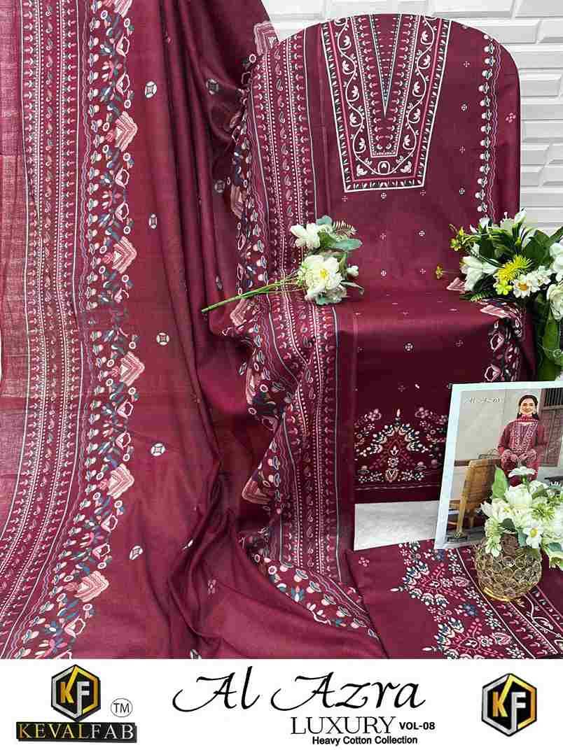 Al Azara Vol-8 By Keval Fab 8001 To 8006 Series Beautiful Festive Suits Stylish Fancy Colorful Casual Wear & Ethnic Wear Heavy Cotton Digital Print Dresses At Wholesale Price