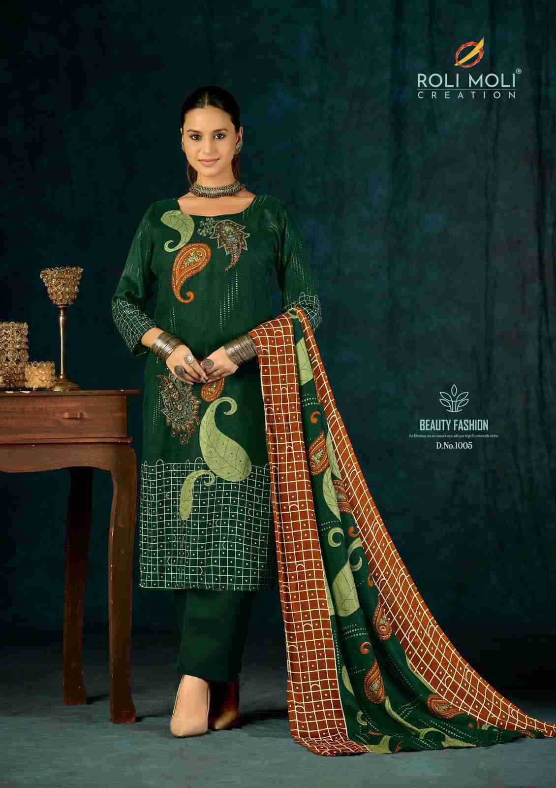 Alisa By Roli Moli 1001 To 1008 Series Beautiful Stylish Festive Suits Fancy Colorful Casual Wear & Ethnic Wear & Ready To Wear Viscose Pashmina Dresses At Wholesale Price