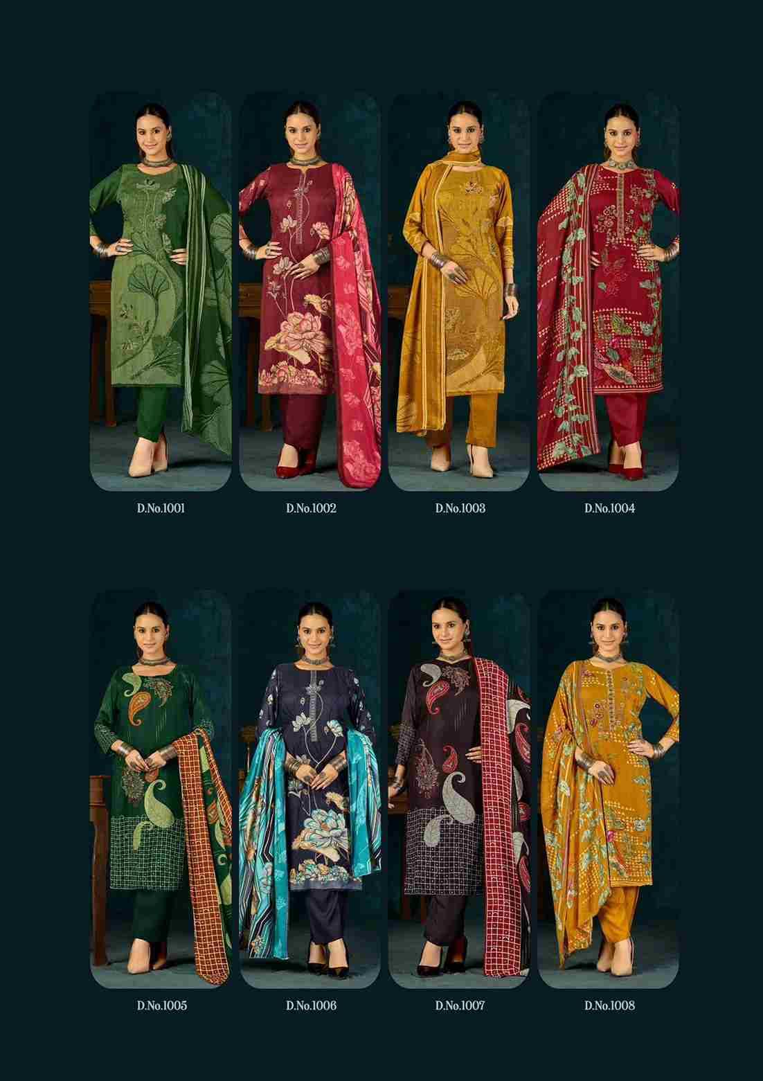 Alisa By Roli Moli 1001 To 1008 Series Beautiful Stylish Festive Suits Fancy Colorful Casual Wear & Ethnic Wear & Ready To Wear Viscose Pashmina Dresses At Wholesale Price