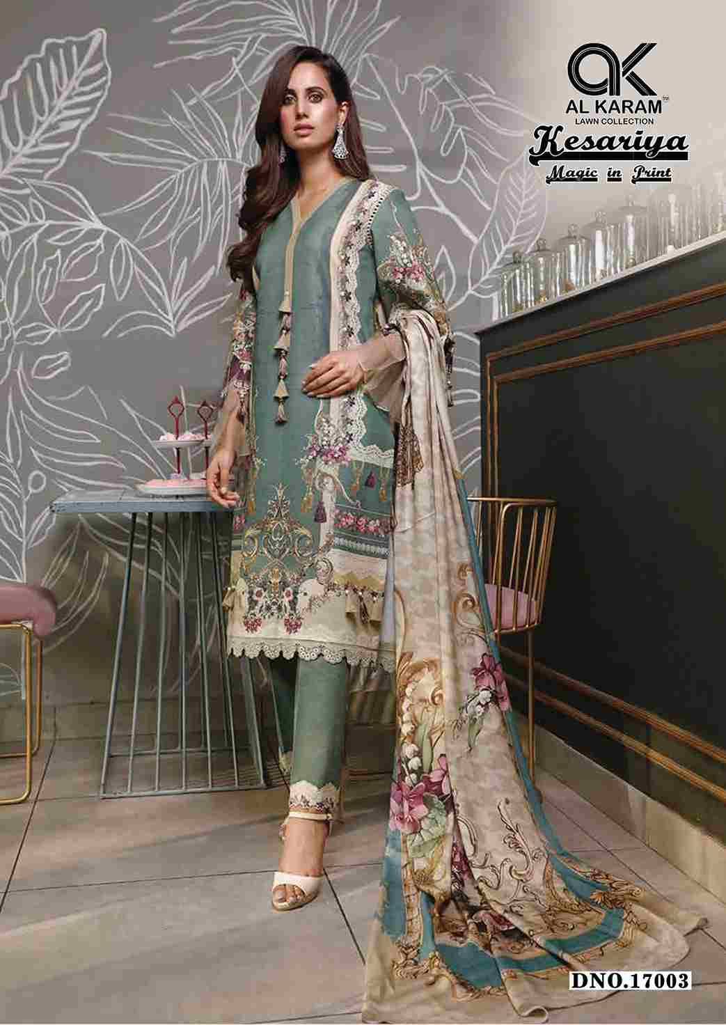 Kesariya Vol-17 By Al Karam Lawn Collection 17001 To 17006 Series Beautiful Festive Suits Colorful Stylish Fancy Casual Wear & Ethnic Wear Pure Cambric Embroidered Dresses At Wholesale Price