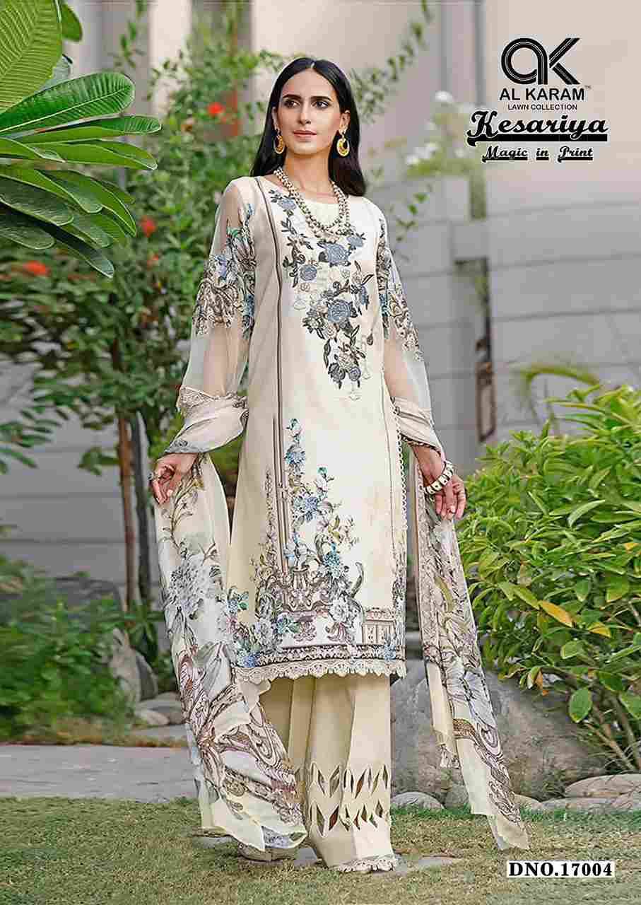 Kesariya Vol-17 By Al Karam Lawn Collection 17001 To 17006 Series Beautiful Festive Suits Colorful Stylish Fancy Casual Wear & Ethnic Wear Pure Cambric Embroidered Dresses At Wholesale Price