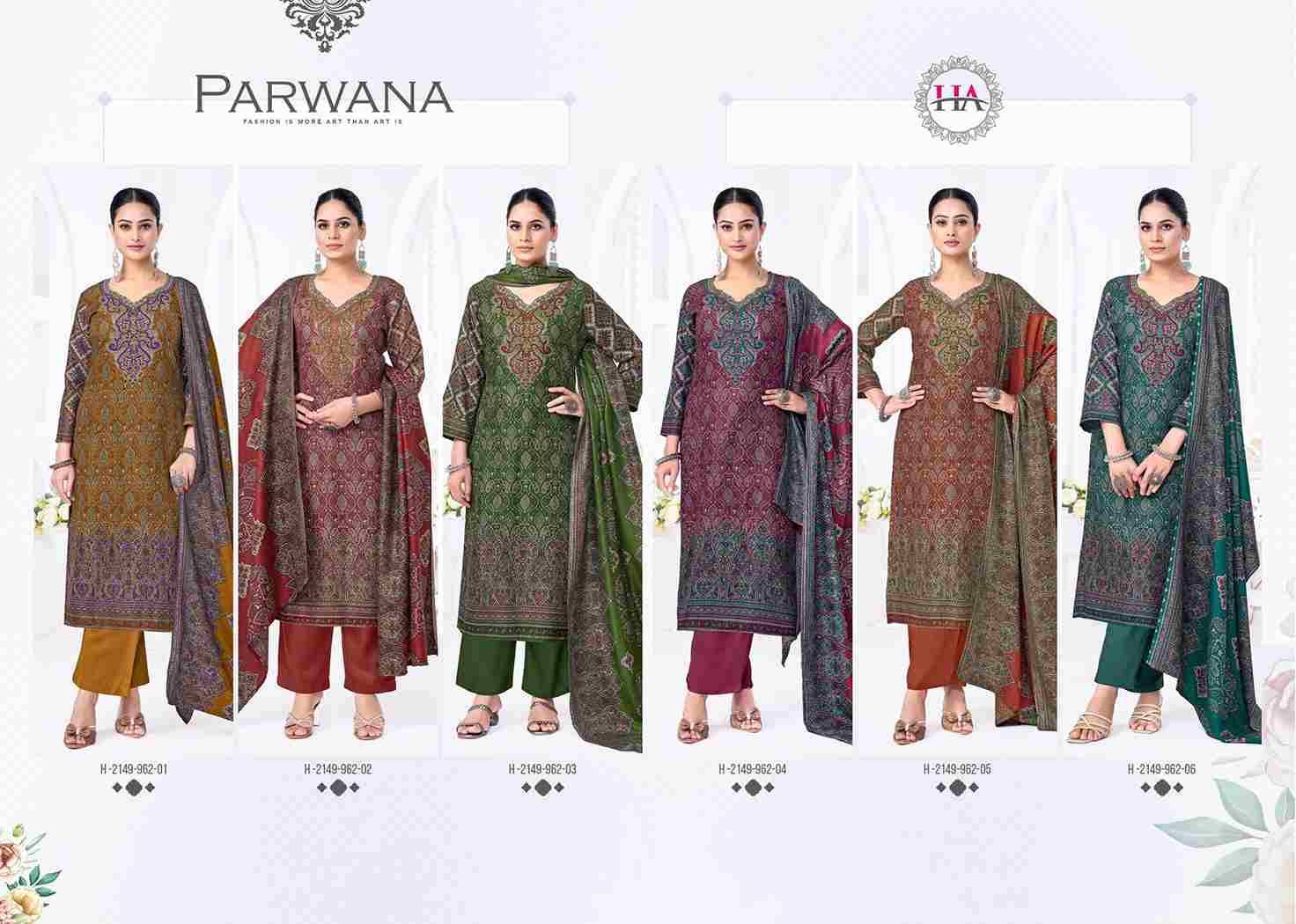 Parwana By Harshit Fashion Hub 2149-962-01 To 2149-962-06 Series Beautiful Festive Suits Stylish Fancy Colorful Casual Wear & Ethnic Wear Pure Pashmina Dresses At Wholesale Price