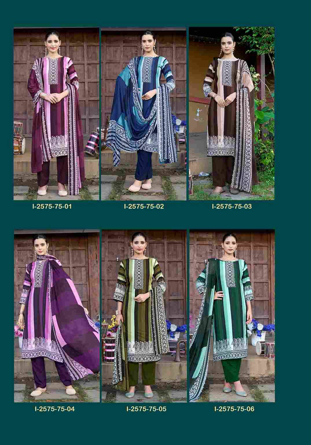 Meheroon Vol-22 By Harshit Fashion Hub 2575-75-01 To 2575-75-06 Series Beautiful Festive Suits Stylish Fancy Colorful Casual Wear & Ethnic Wear Pure Viscose Rayon Dresses At Wholesale Price