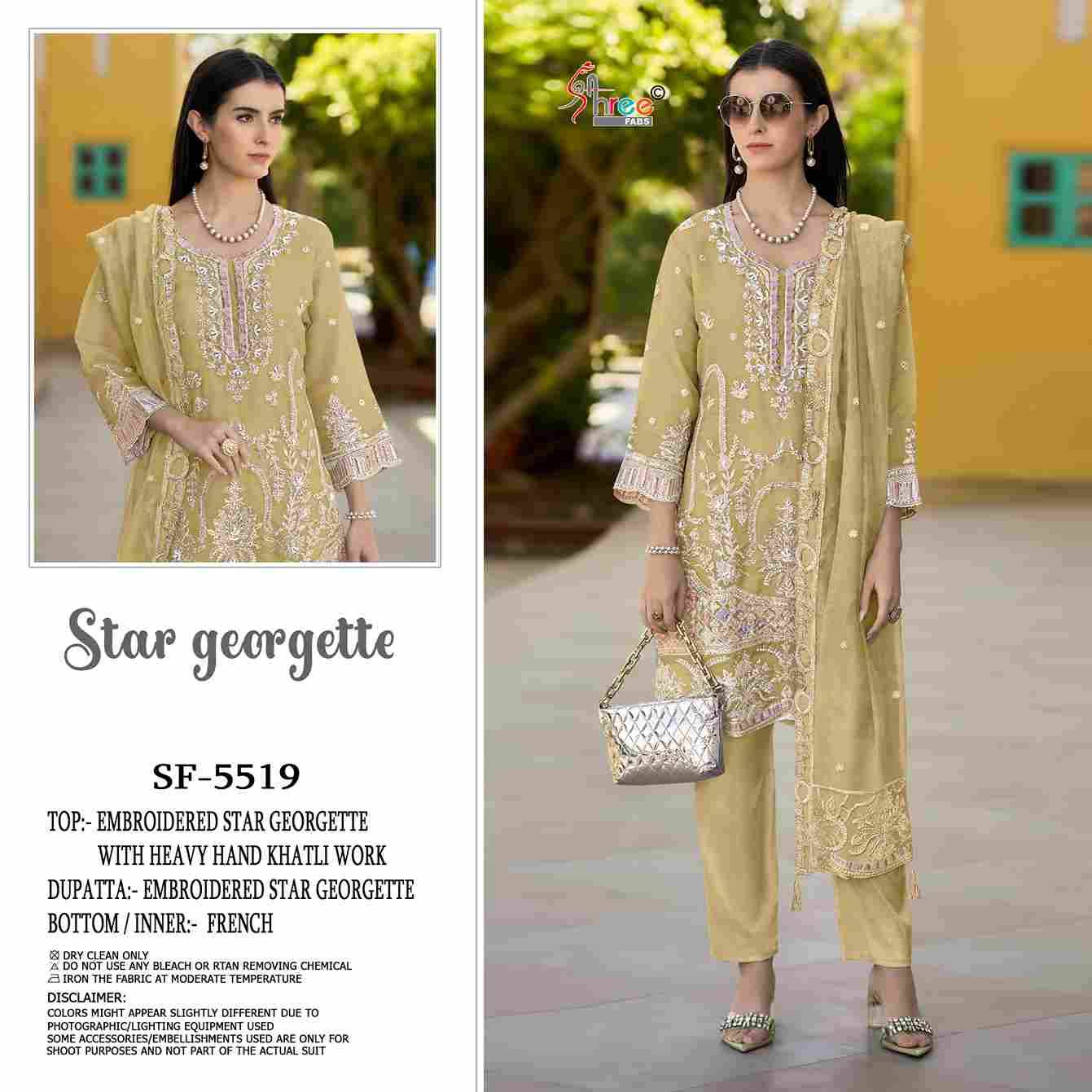 Shree Fabs Hit Design SF-5519 Colours By Shree Fabs SF-5519-A To SF-5519-D Series Beautiful Stylish Pakistani Suits Fancy Colorful Casual Wear & Ethnic Wear & Ready To Wear Georgette Embroidery Dresses At Wholesale Price