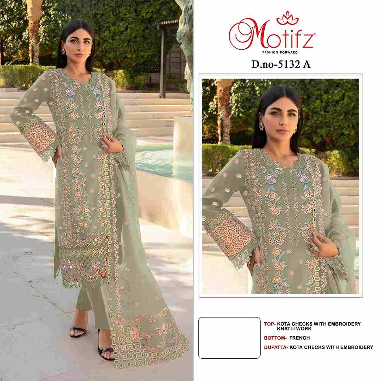 Motifz Hit Design 5132 Colours By Motifz 5132-A To 5132-D Series Beautiful Pakistani Suits Colorful Stylish Fancy Casual Wear & Ethnic Wear Kota Checks Prints Dresses At Wholesale Price