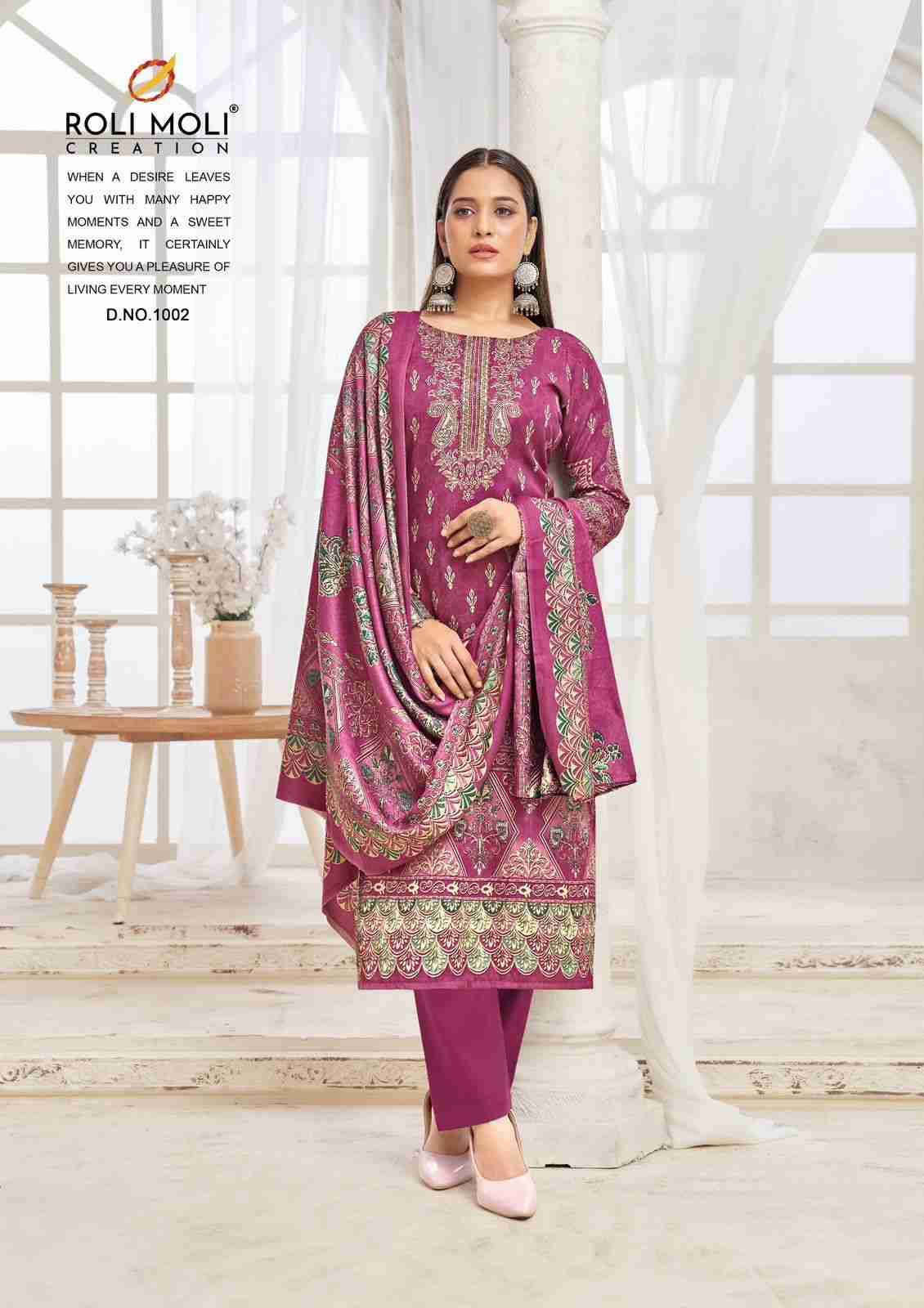 Kiara By Roli Moli 1001 To 1008 Series Beautiful Stylish Festive Suits Fancy Colorful Casual Wear & Ethnic Wear & Ready To Wear Pashmina Dresses At Wholesale Price