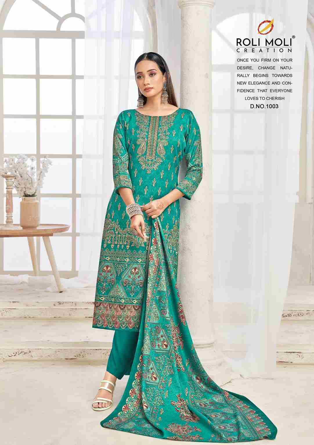 Kiara By Roli Moli 1001 To 1008 Series Beautiful Stylish Festive Suits Fancy Colorful Casual Wear & Ethnic Wear & Ready To Wear Pashmina Dresses At Wholesale Price