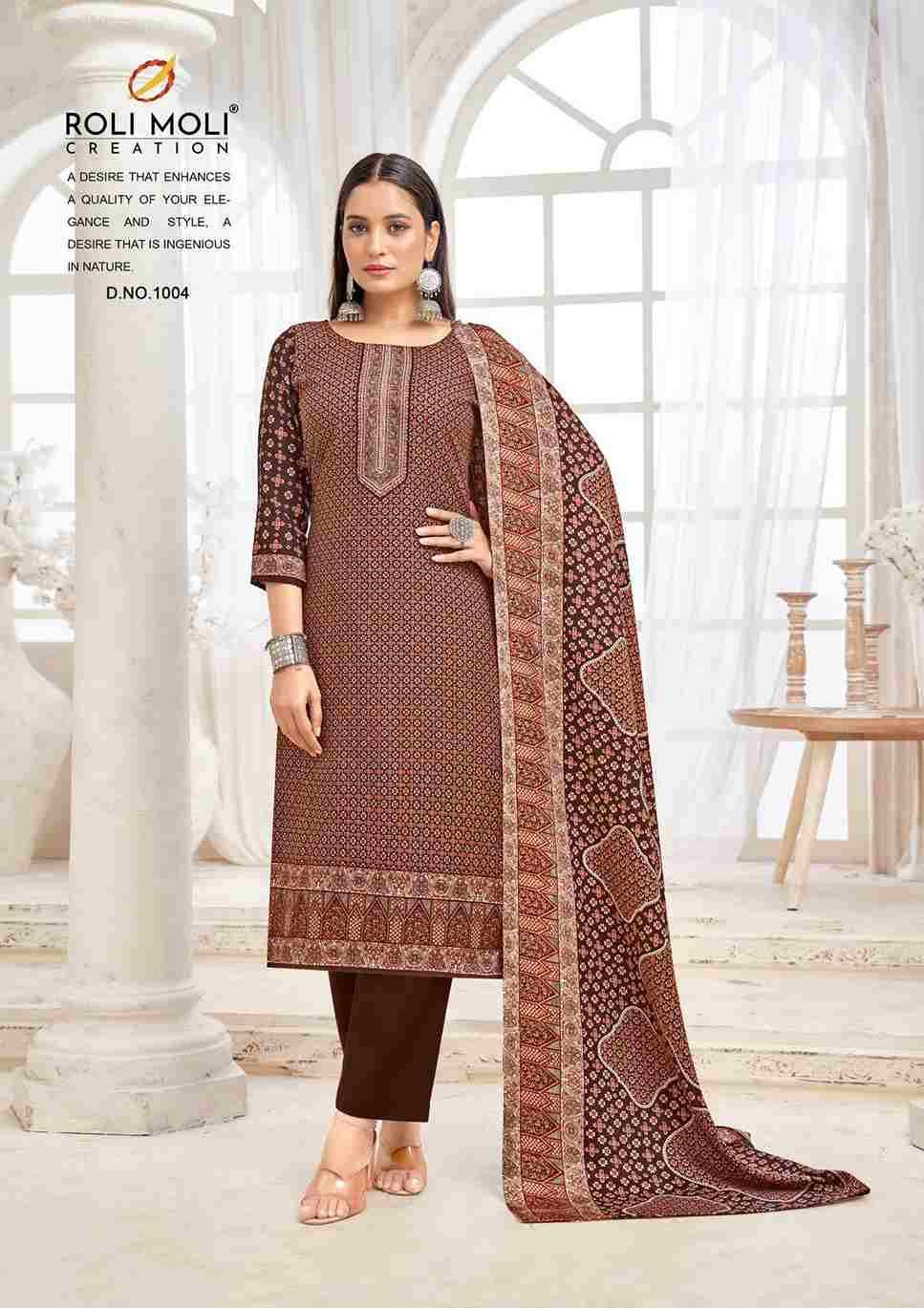 Kiara By Roli Moli 1001 To 1008 Series Beautiful Stylish Festive Suits Fancy Colorful Casual Wear & Ethnic Wear & Ready To Wear Pashmina Dresses At Wholesale Price