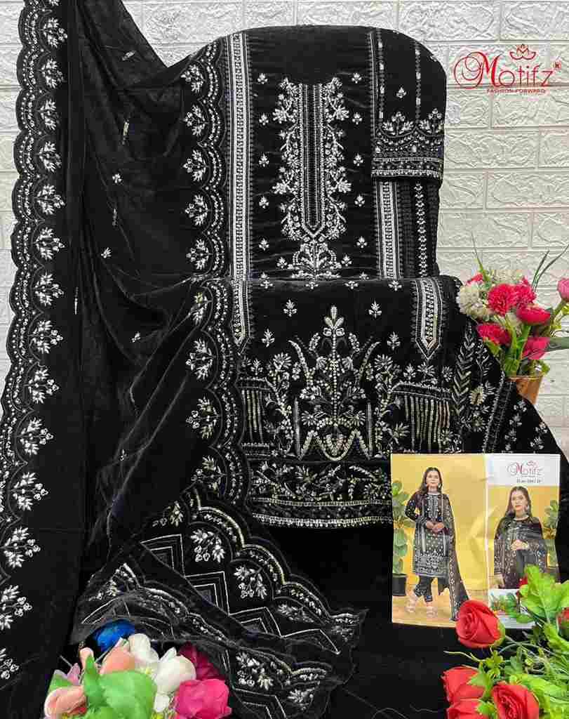Motifz Hit Design 2041 Colours By Motifz 2041-A To 2041-D Series Beautiful Pakistani Suits Colorful Stylish Fancy Casual Wear & Ethnic Wear Velvet Dresses At Wholesale Price
