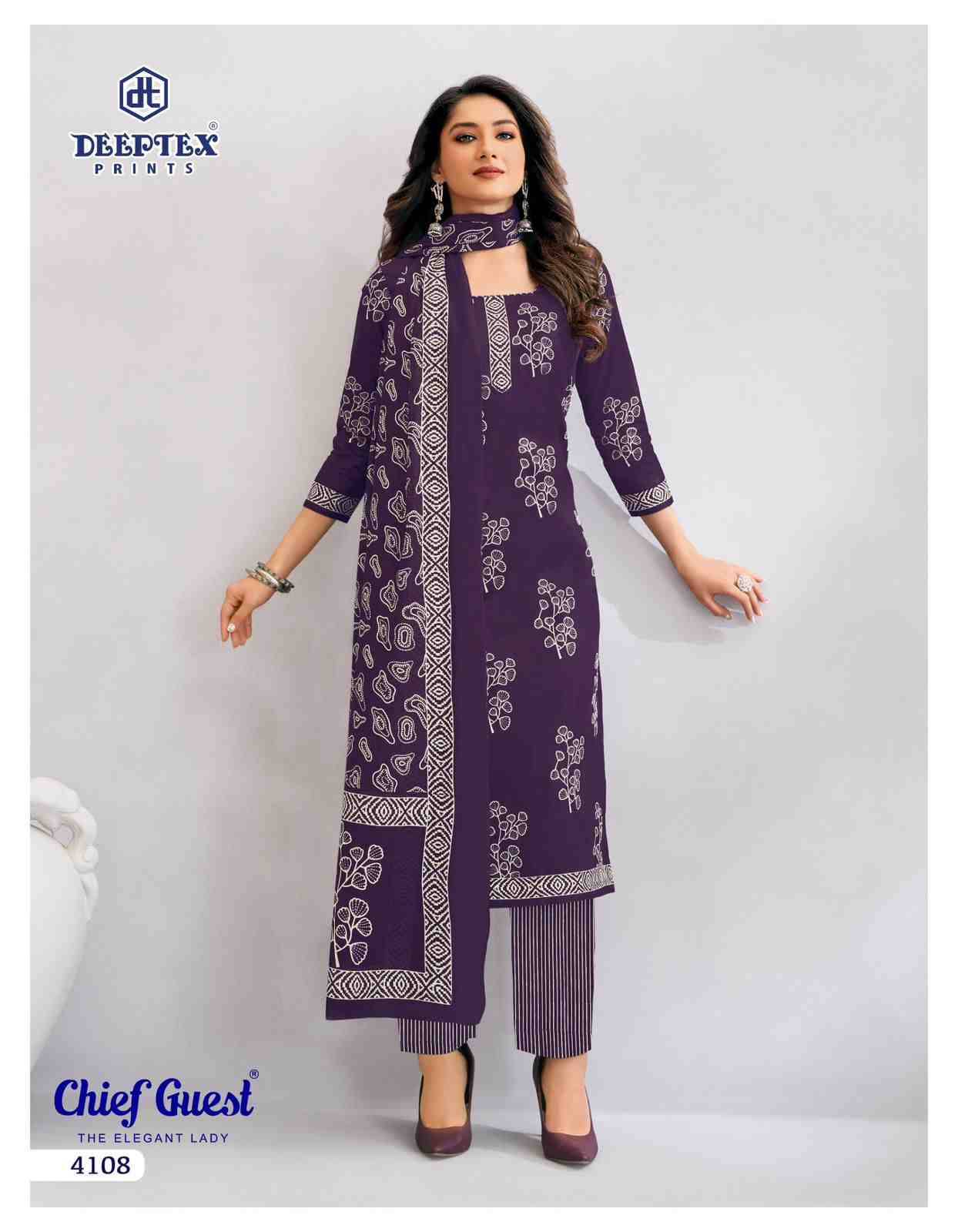 Chief Guest Vol-41 By Deeptex Prints 4101 To 4115 Series Beautiful Suits Colorful Stylish Fancy Casual Wear & Ethnic Wear Cotton Print Dresses At Wholesale Price