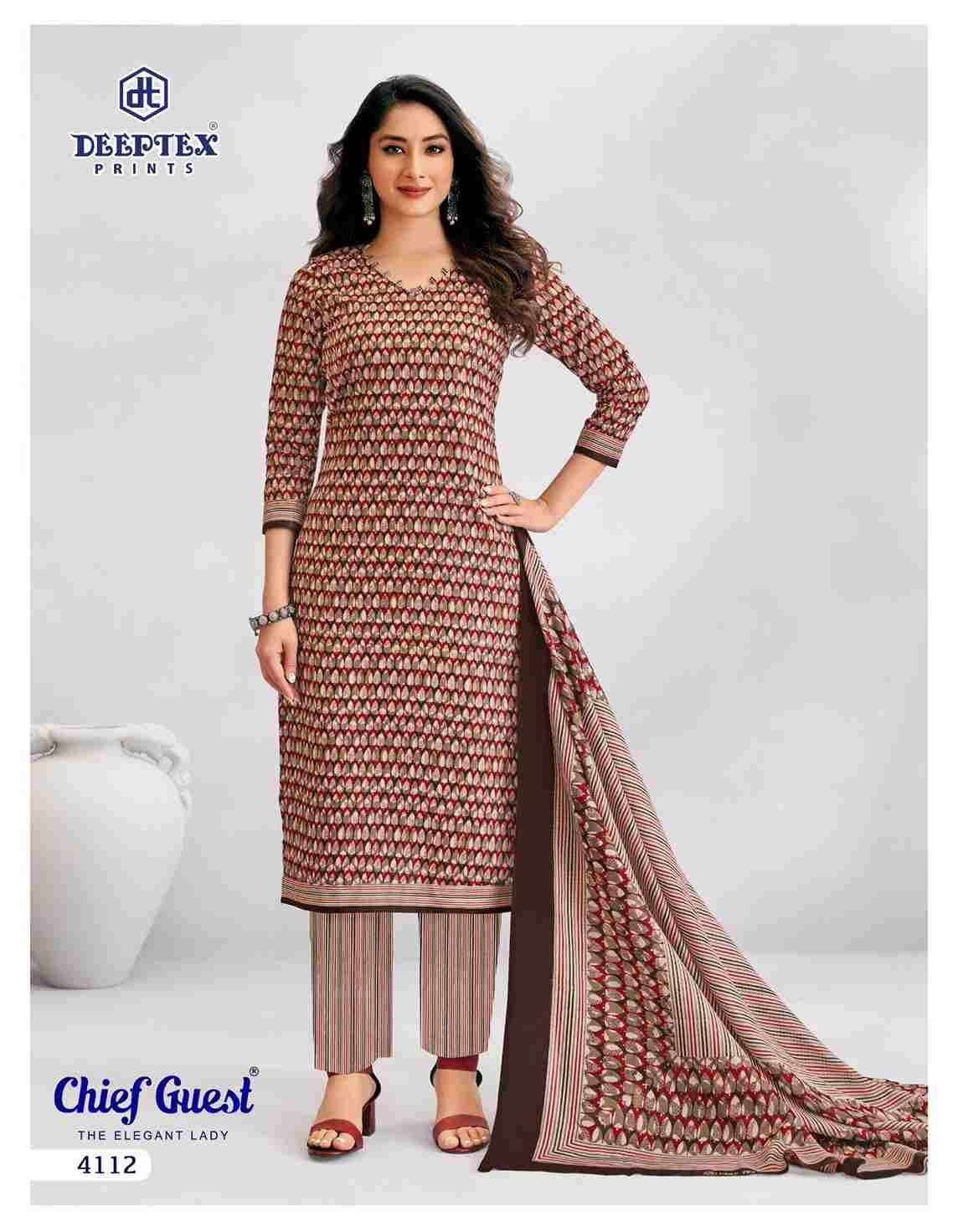 Chief Guest Vol-41 By Deeptex Prints 4101 To 4115 Series Beautiful Suits Colorful Stylish Fancy Casual Wear & Ethnic Wear Cotton Print Dresses At Wholesale Price