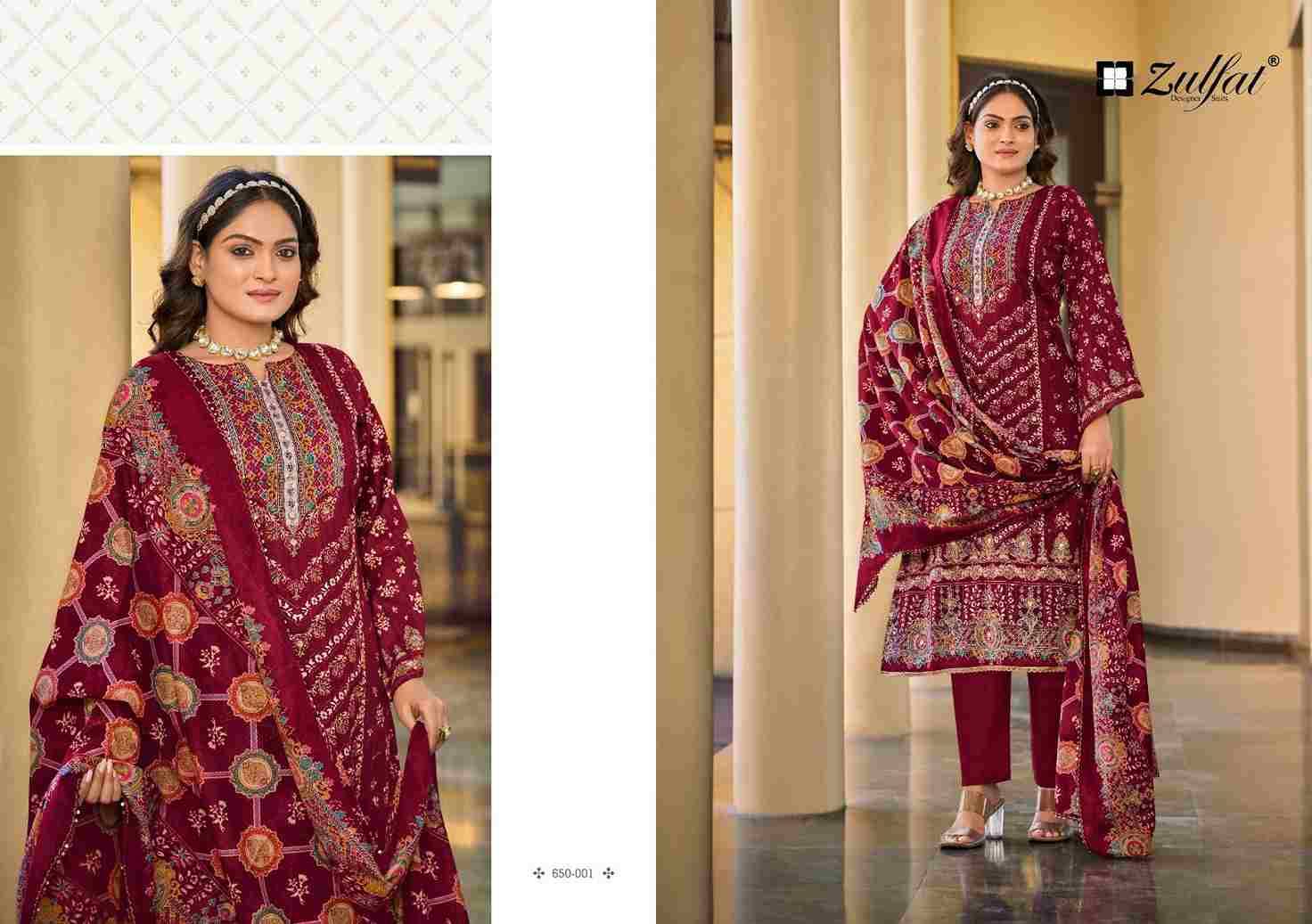 Sangini Vol-7 By Zulfat 650-001 To 650-006 Series Beautiful Festive Suits Stylish Fancy Colorful Casual Wear & Ethnic Wear Pure Jam Cotton Print Dresses At Wholesale Price