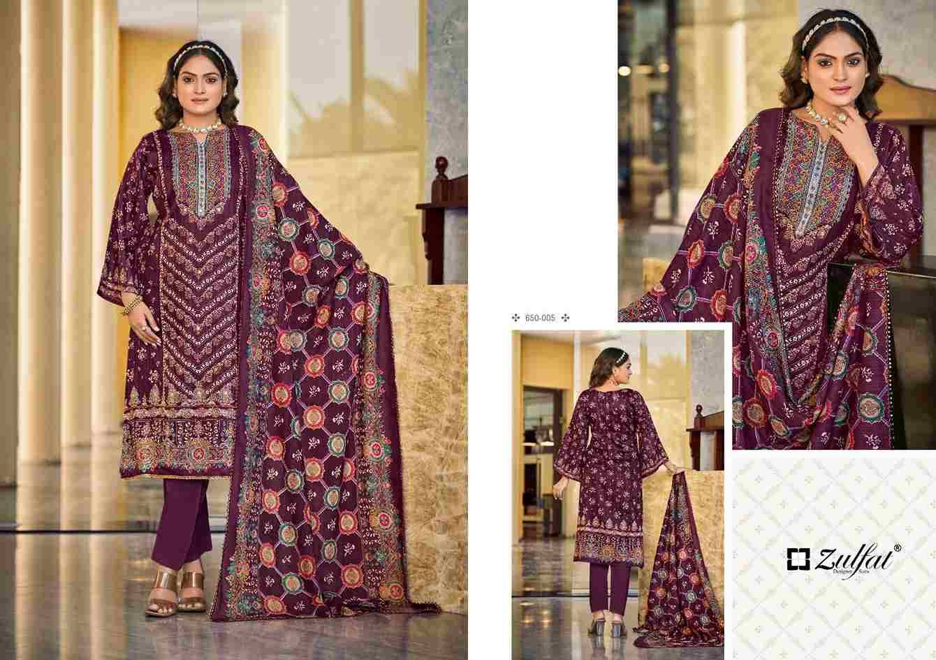 Sangini Vol-7 By Zulfat 650-001 To 650-006 Series Beautiful Festive Suits Stylish Fancy Colorful Casual Wear & Ethnic Wear Pure Jam Cotton Print Dresses At Wholesale Price