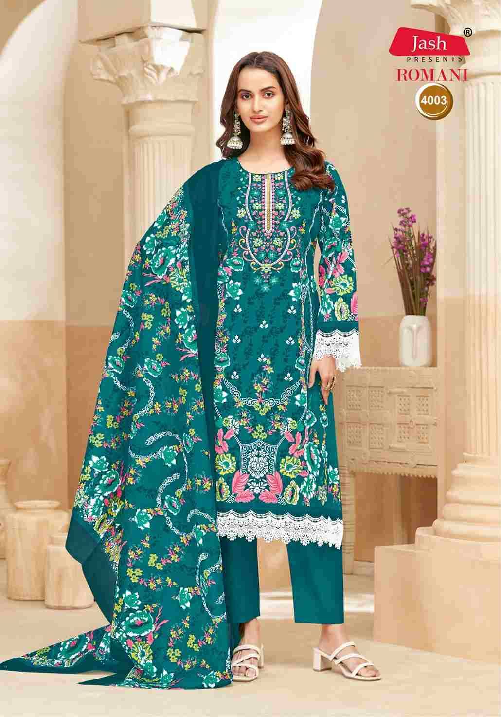 Romani Vol-4 By Jash 4001 To 4008 Series Beautiful Festive Suits Stylish Fancy Colorful Casual Wear & Ethnic Wear Cotton Print Dresses At Wholesale Price