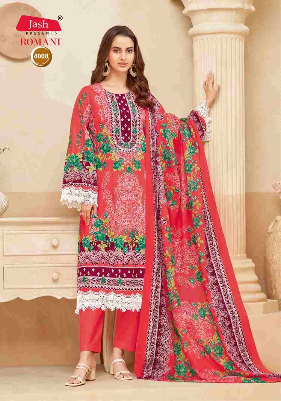 Romani Vol-4 By Jash 4001 To 4008 Series Beautiful Festive Suits Stylish Fancy Colorful Casual Wear & Ethnic Wear Cotton Print Dresses At Wholesale Price