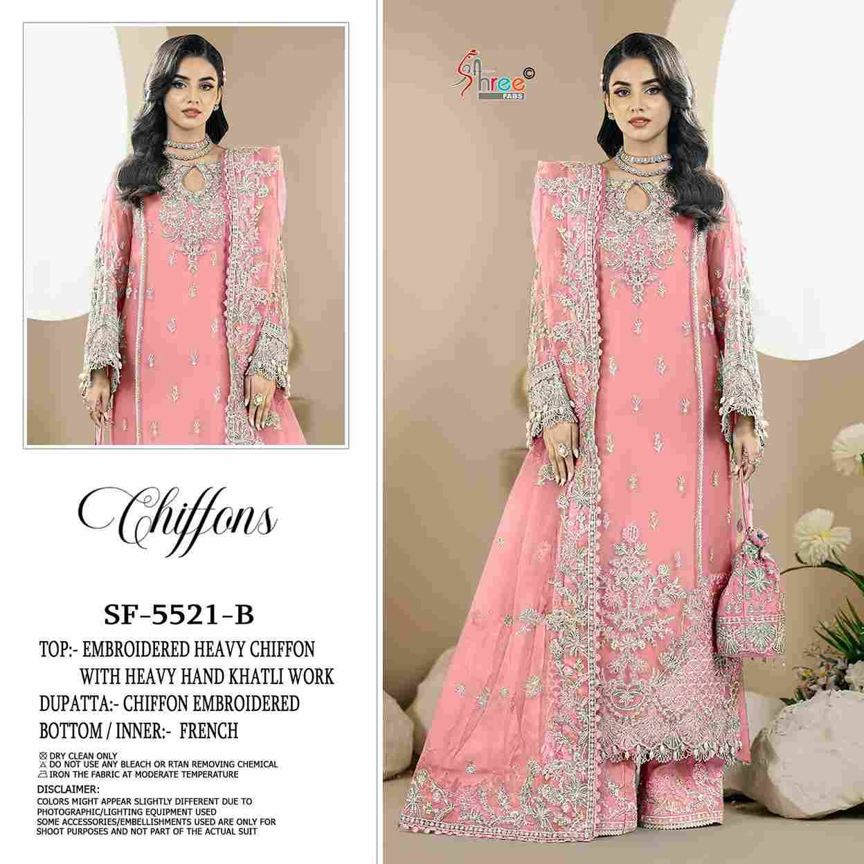 Shree Fabs Hit Design SF-5521 Colours By Shree Fabs SF-5521-A To SF-5521-D Series Beautiful Stylish Pakistani Suits Fancy Colorful Casual Wear & Ethnic Wear & Ready To Wear Chiffon Embroidery Dresses At Wholesale Price