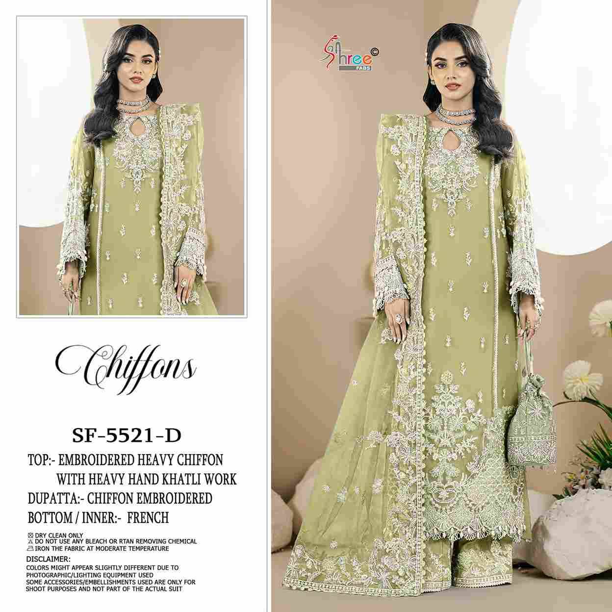 Shree Fabs Hit Design SF-5521 Colours By Shree Fabs SF-5521-A To SF-5521-D Series Beautiful Stylish Pakistani Suits Fancy Colorful Casual Wear & Ethnic Wear & Ready To Wear Chiffon Embroidery Dresses At Wholesale Price
