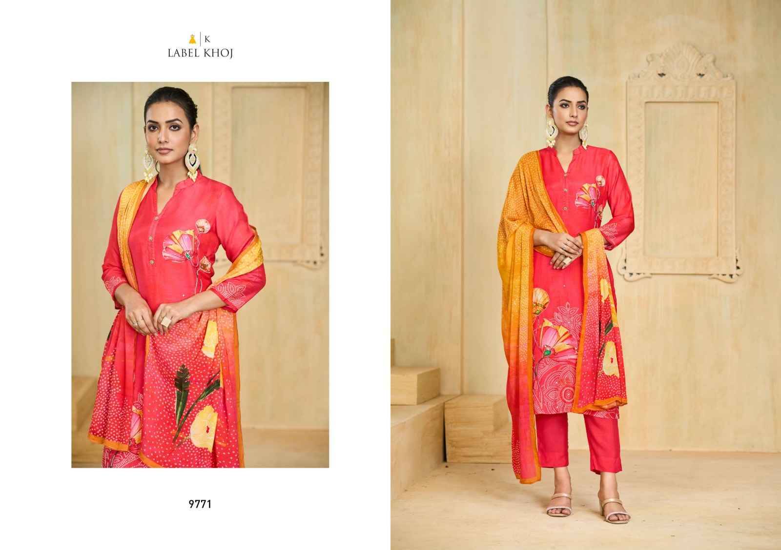 Bahaar By Label Khoj 9769 To 9772 Series Beautiful Festive Suits Stylish Fancy Colorful Casual Wear & Ethnic Wear Pure Muslin Print Dresses At Wholesale Price