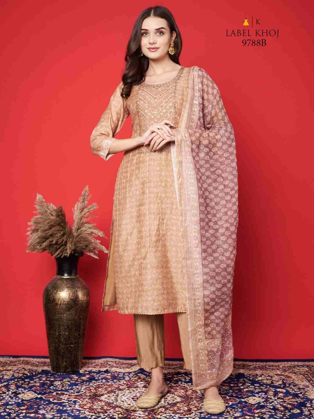 Label Khoj 9788 Colours By Label Khoj 9788-A To 9788-B Series Beautiful Festive Suits Stylish Fancy Colorful Casual Wear & Ethnic Wear Silk Dresses At Wholesale Price