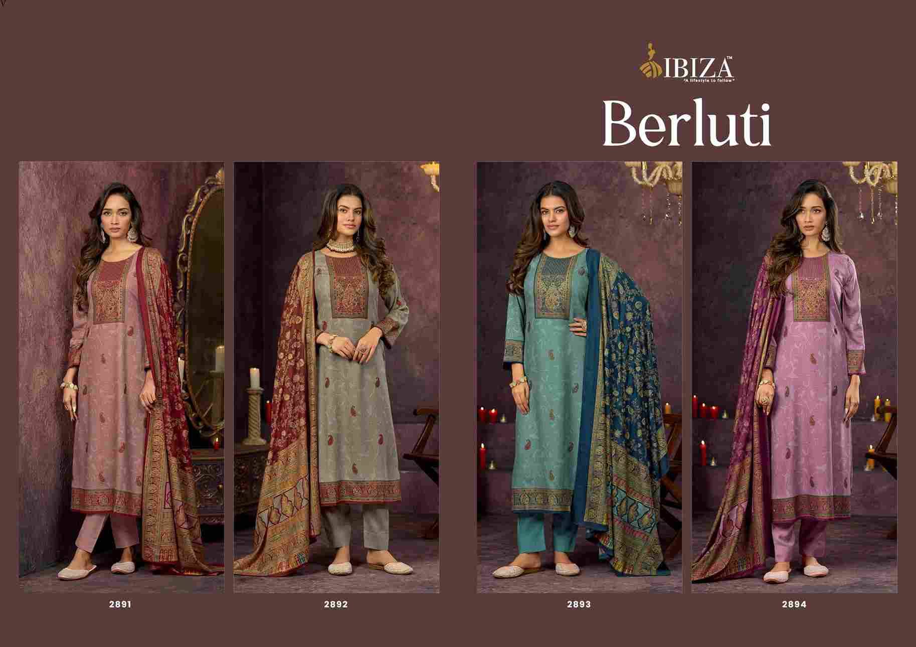 Berluti By Ibiza 2891 To 2894 Series Beautiful Festive Suits Colorful Stylish Fancy Casual Wear & Ethnic Wear Pure Viscose Pashmina Dresses At Wholesale Price