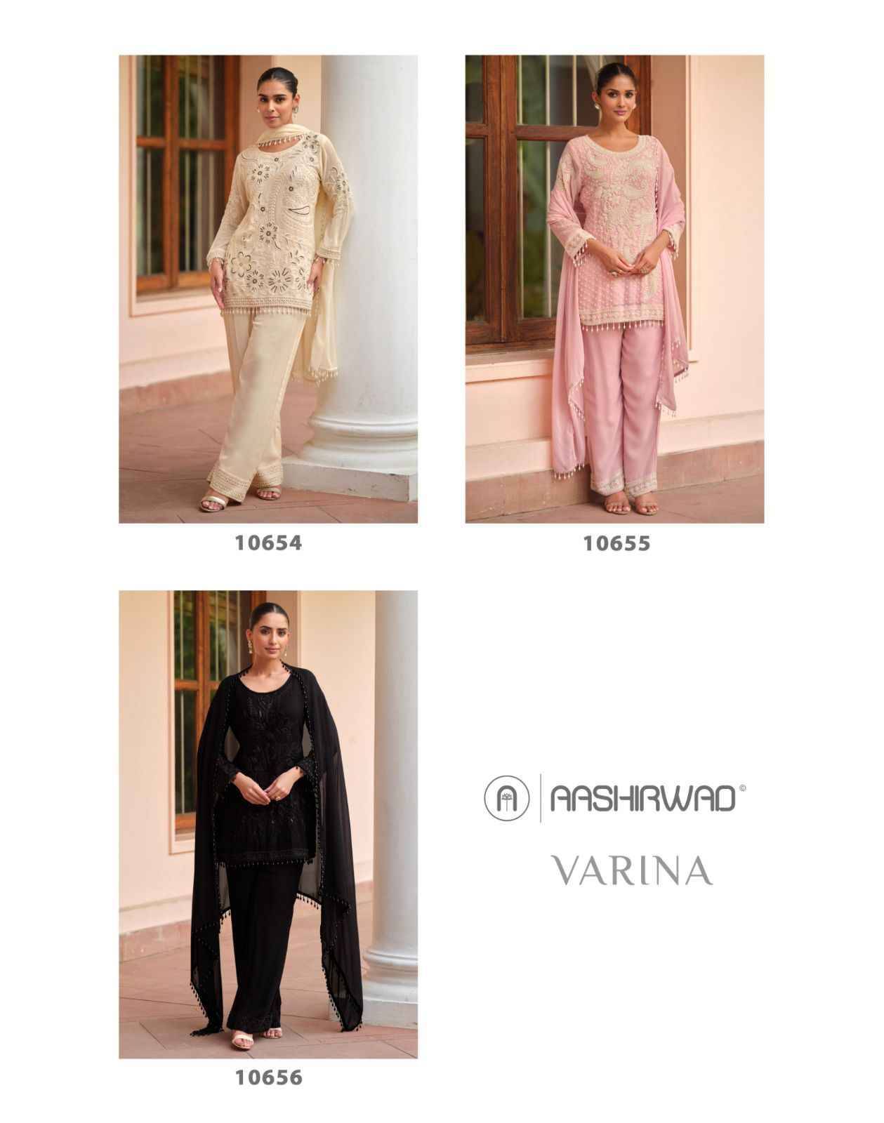 Varina By Mor-Bagh 10654 To 10656 Series Beautiful Festive Suits Colorful Stylish Fancy Casual Wear & Ethnic Wear Georgette Dresses At Wholesale Price