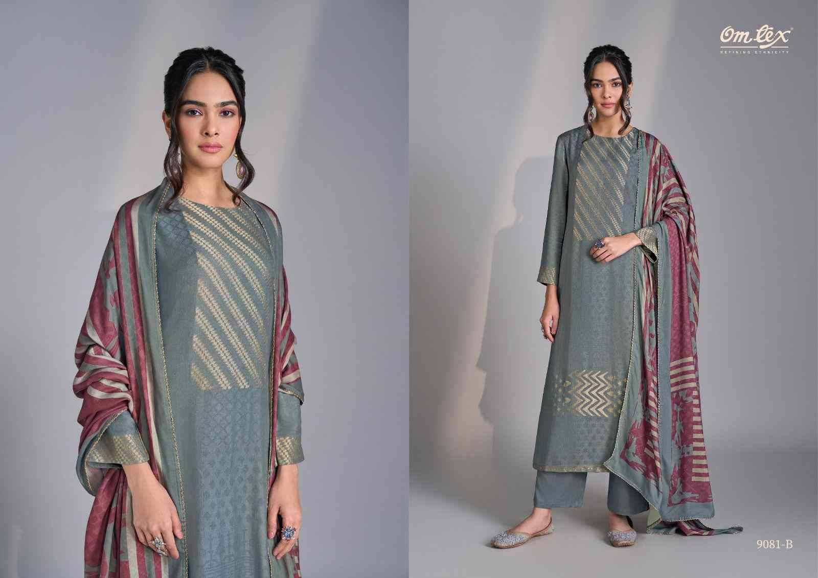 Nilar By Om Tex 9081-A To 9081-D Series Beautiful Festive Suits Colorful Stylish Fancy Casual Wear & Ethnic Wear Pure Pashmina Jacquard Dresses At Wholesale Price