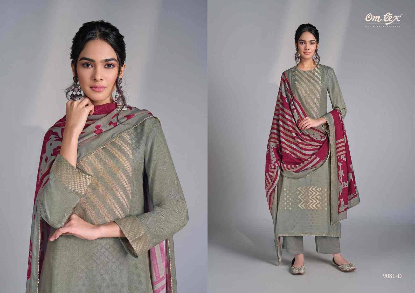Nilar By Om Tex 9081-A To 9081-D Series Beautiful Festive Suits Colorful Stylish Fancy Casual Wear & Ethnic Wear Pure Pashmina Jacquard Dresses At Wholesale Price