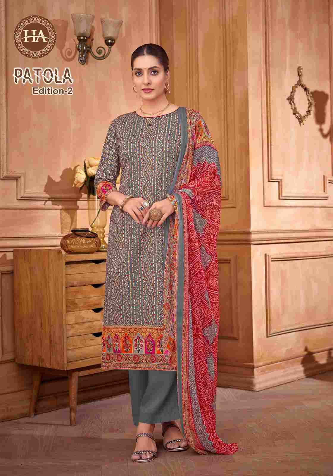 Patola Vol-2 By Harshit Fashion Hub 1906-001 To 1906-008 Series Beautiful Festive Suits Stylish Fancy Colorful Casual Wear & Ethnic Wear Pure Cotton Dresses At Wholesale Price