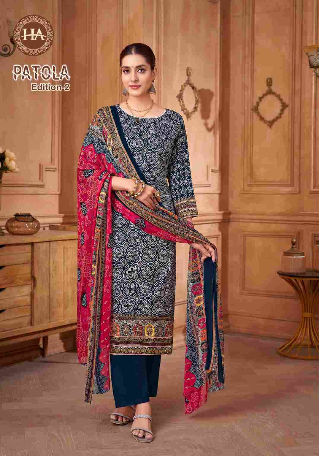 Patola Vol-2 By Harshit Fashion Hub 1906-001 To 1906-008 Series Beautiful Festive Suits Stylish Fancy Colorful Casual Wear & Ethnic Wear Pure Cotton Dresses At Wholesale Price