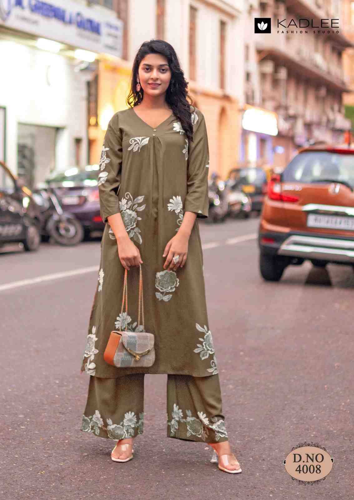 Heer Vol-2 By Kadlee 4007 To 4012 Series Designer Stylish Fancy Colorful Beautiful Party Wear & Ethnic Wear Collection Rayon Print Kurtis With Bottom At Wholesale Price