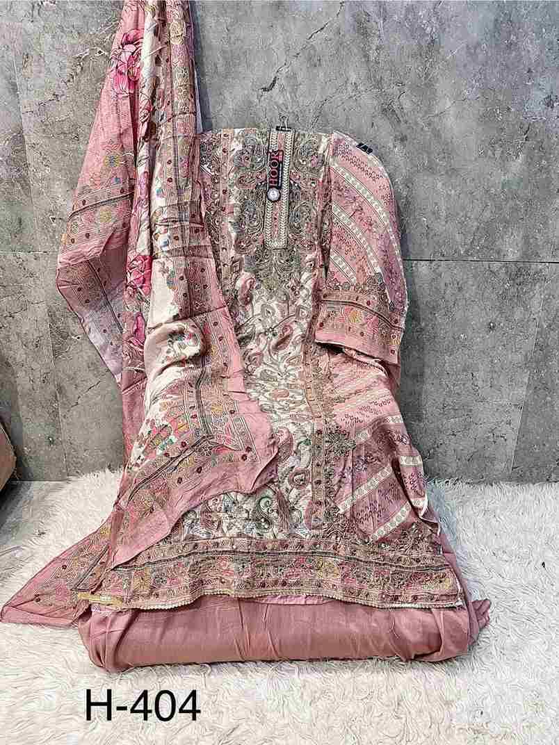 Hoor Tex Hit Design H-404 Colours By Hoor Tex H-404-A To H-404-F Series Designer Pakistani Suits Collection Beautiful Stylish Fancy Colorful Party Wear & Occasional Wear Heavy Muslin With Embroidered Dresses At Wholesale Price