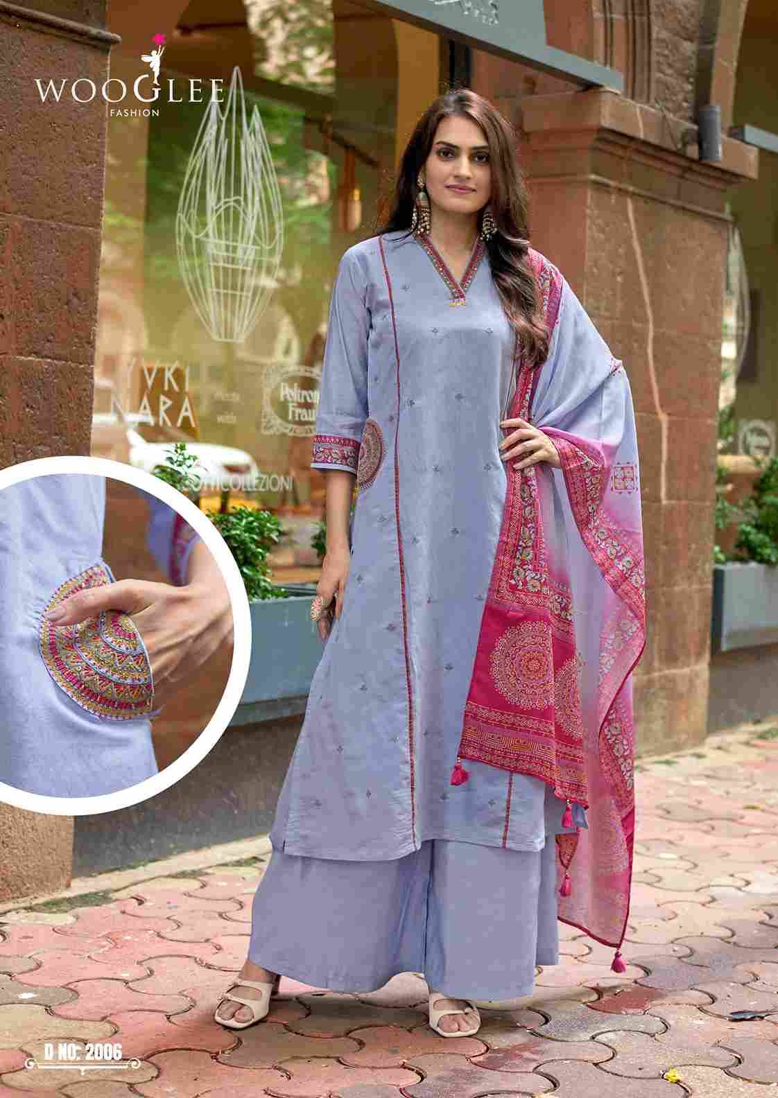 Chitrangna By Wooglee 2001 To 2006 Series Designer Festive Suits Beautiful Fancy Stylish Colorful Party Wear & Occasional Wear Viscose Dresses At Wholesale Price