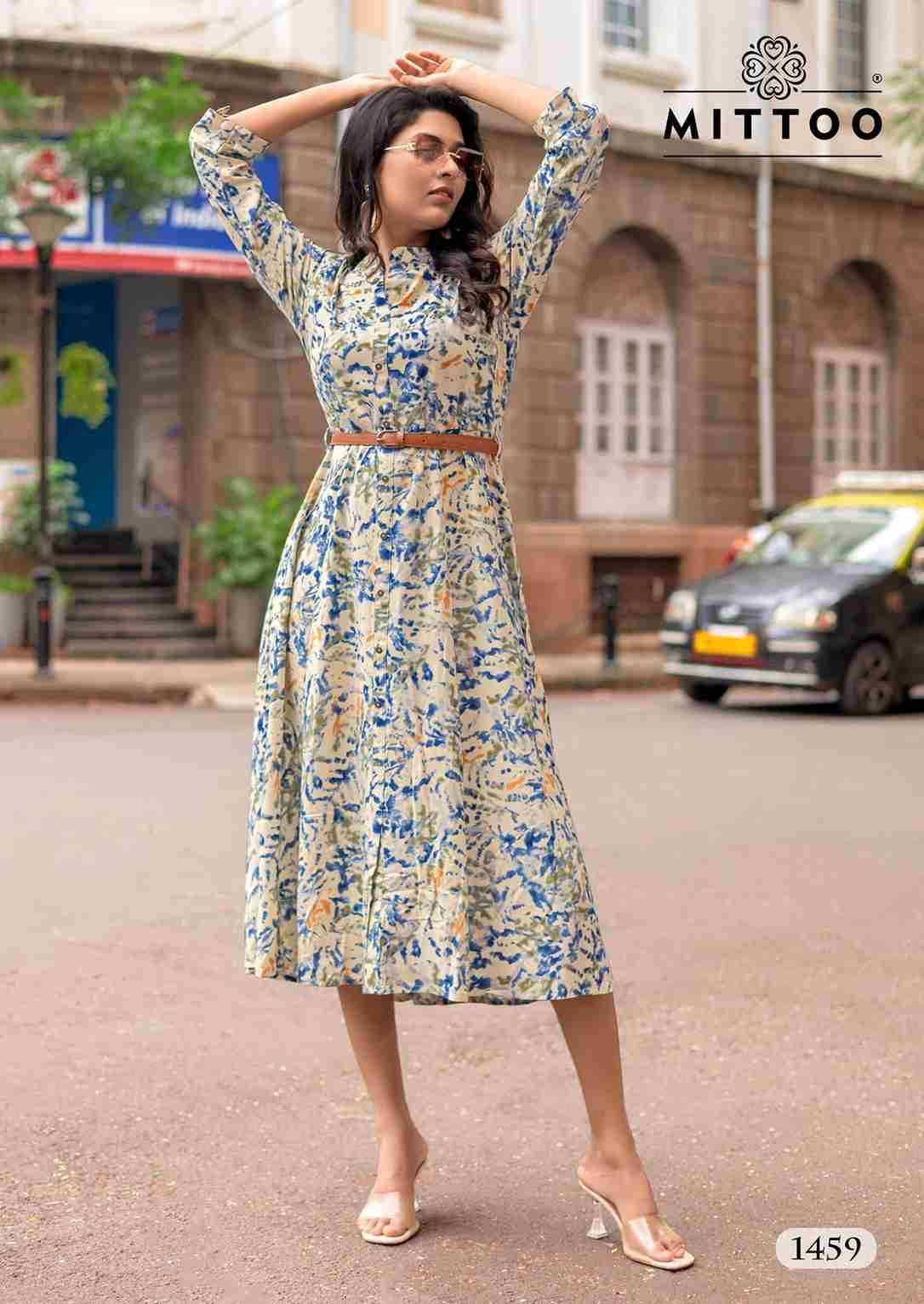 Belt Vol-23 By Mittoo 1455 To 1460 Series Designer Stylish Fancy Colorful Beautiful Party Wear & Ethnic Wear Collection Rayon Print Kurtis At Wholesale Price