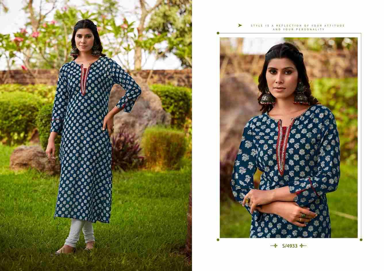 Kangana By SBS 4931 To 4934 Series Designer Collection Beautiful Stylish Fancy Colorful Party Wear & Occasional Wear Cambric Cotton Print Kurtis At Wholesale Price