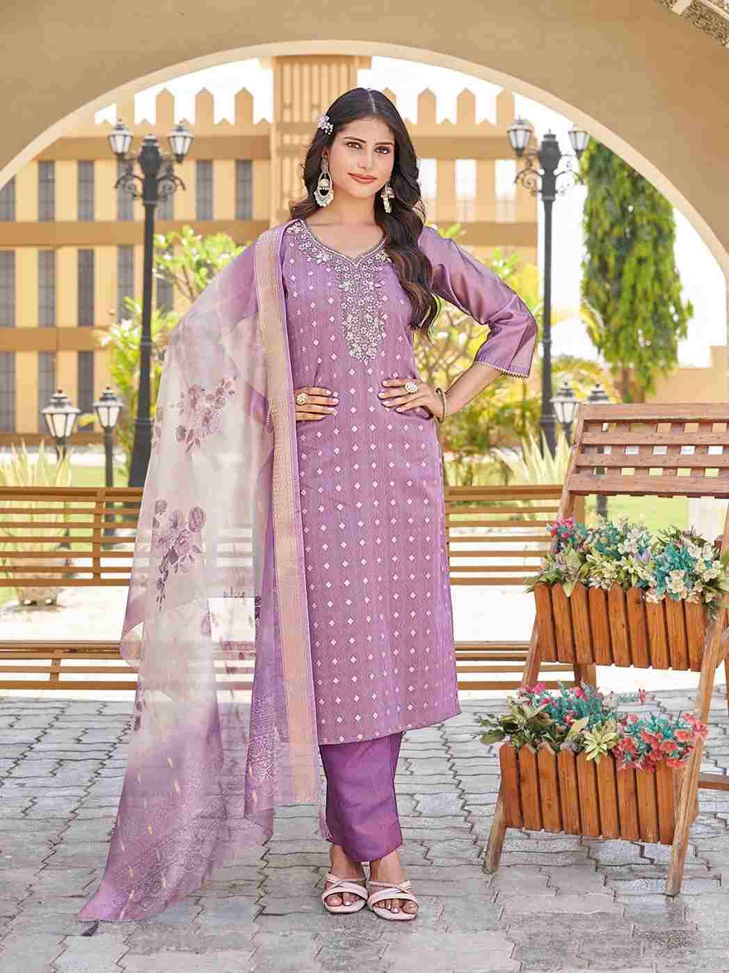Charlie By Aanchi 01 To 04 Series Beautiful Suits Colorful Stylish Fancy Casual Wear & Ethnic Wear Pure Shimmer Jacquard Dresses At Wholesale Price