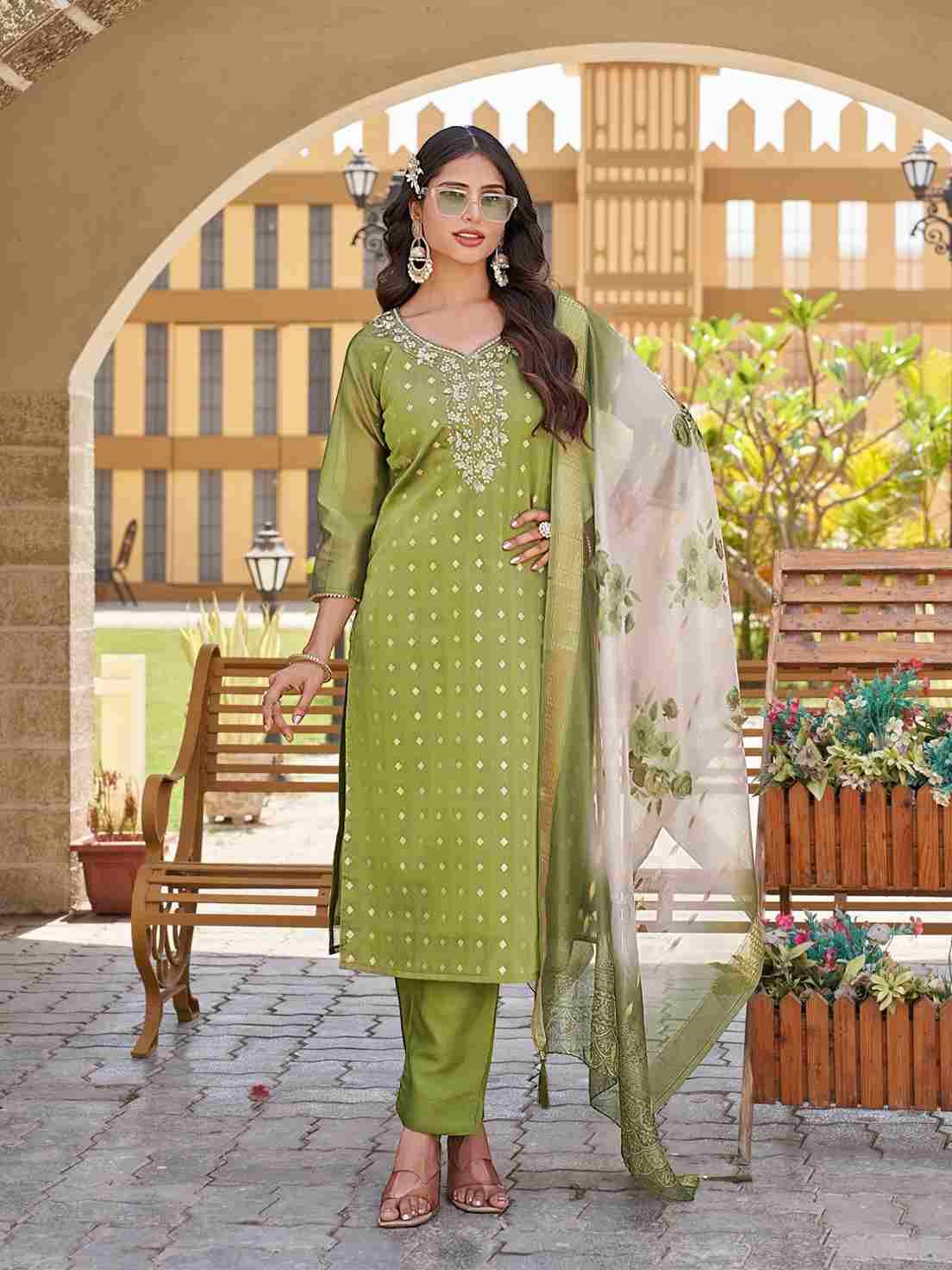 Charlie By Aanchi 01 To 04 Series Beautiful Suits Colorful Stylish Fancy Casual Wear & Ethnic Wear Pure Shimmer Jacquard Dresses At Wholesale Price