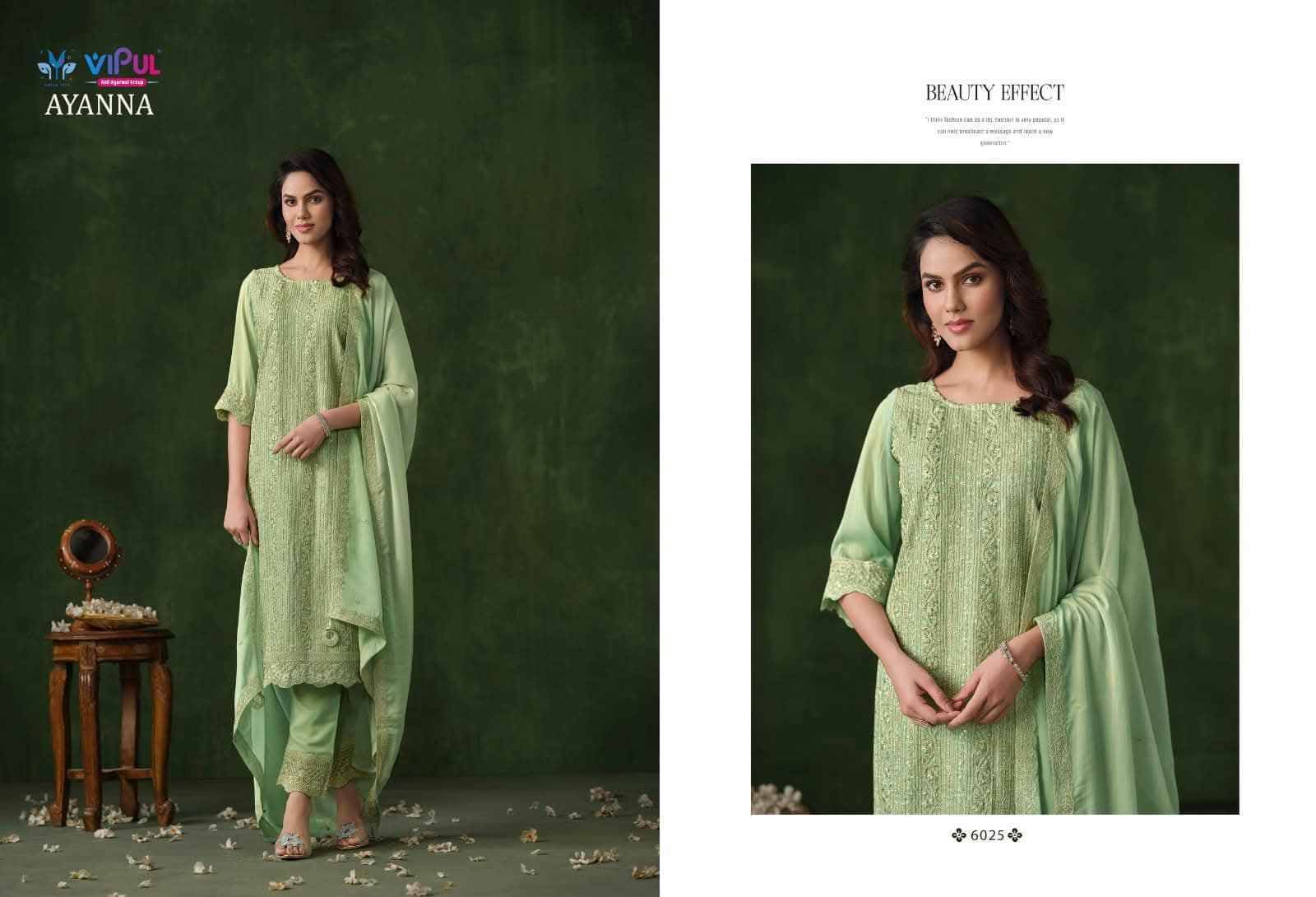 Ayanna By Vipul Fashion 6021 To 6026 Series Designer Festive Suits Beautiful Fancy Stylish Colorful Party Wear & Occasional Wear Silk Georgette Dresses At Wholesale Price